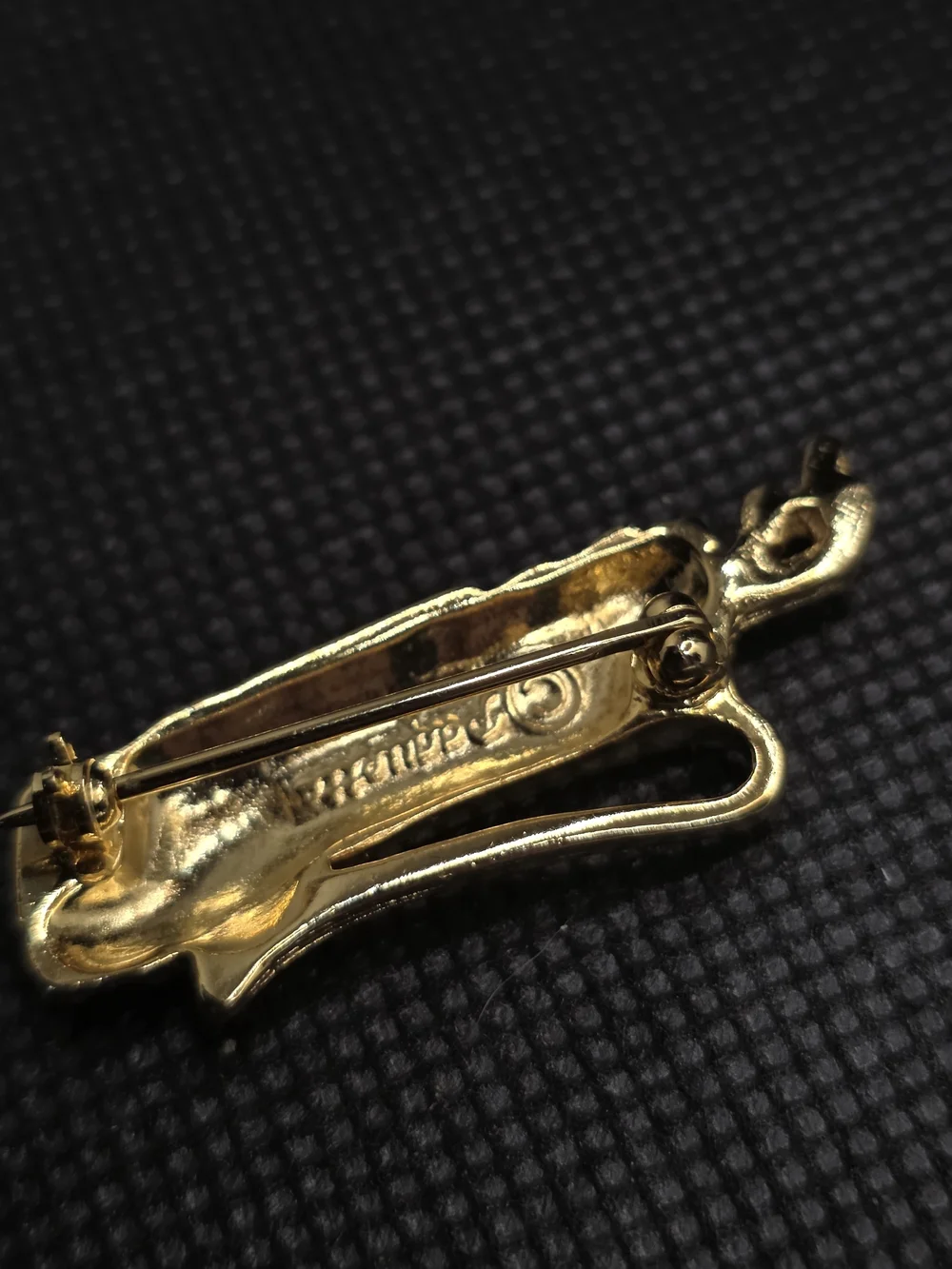 Vintage Paquette Gold-tone Golf Bag Brooch Lapel Pin
